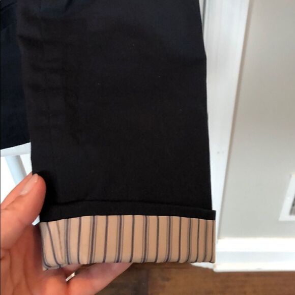 American Eagle navy blazer with black trim size M - Picture 3 of 7